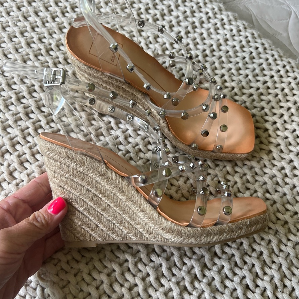 Dolce Vita Maxton Crystal Studded Wedge Sandal